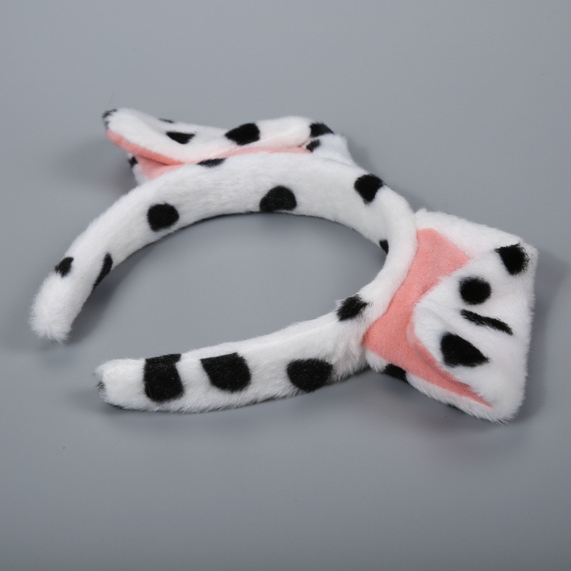 小狗发箍 斑点狗耳朵卡通头饰 黄狗游乐场头箍