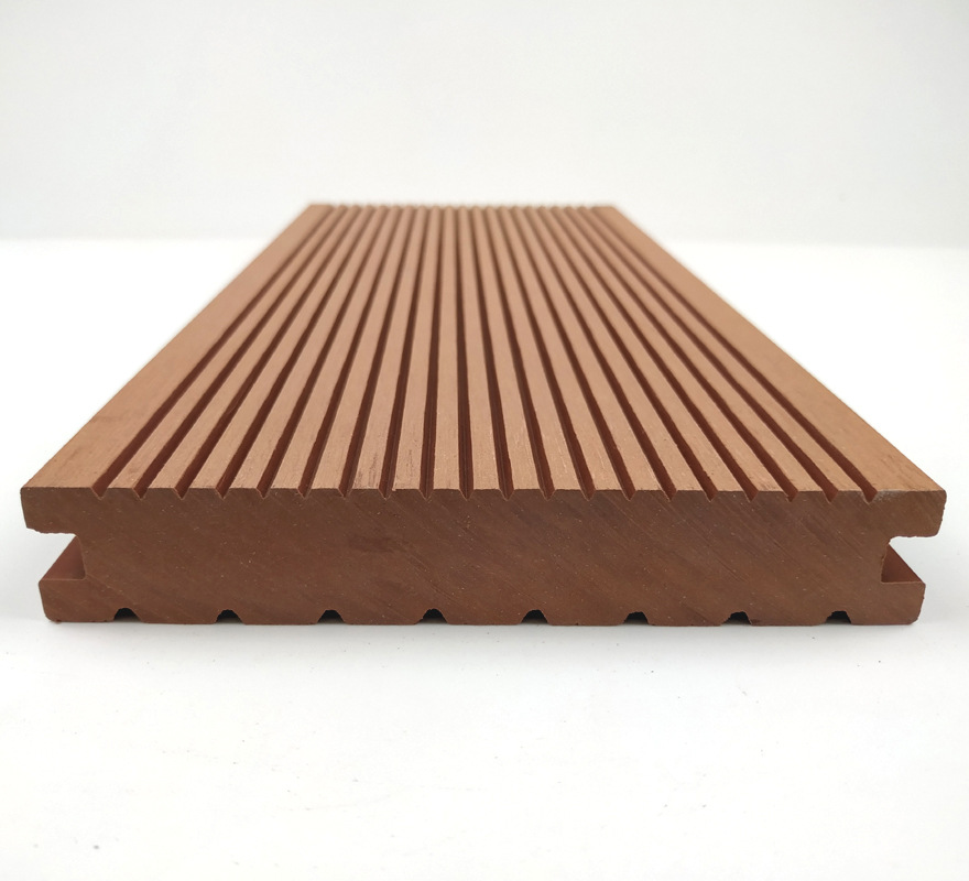 实心塑木地板 140x24mm 木塑实心地板 户外园林景观工程木塑地板