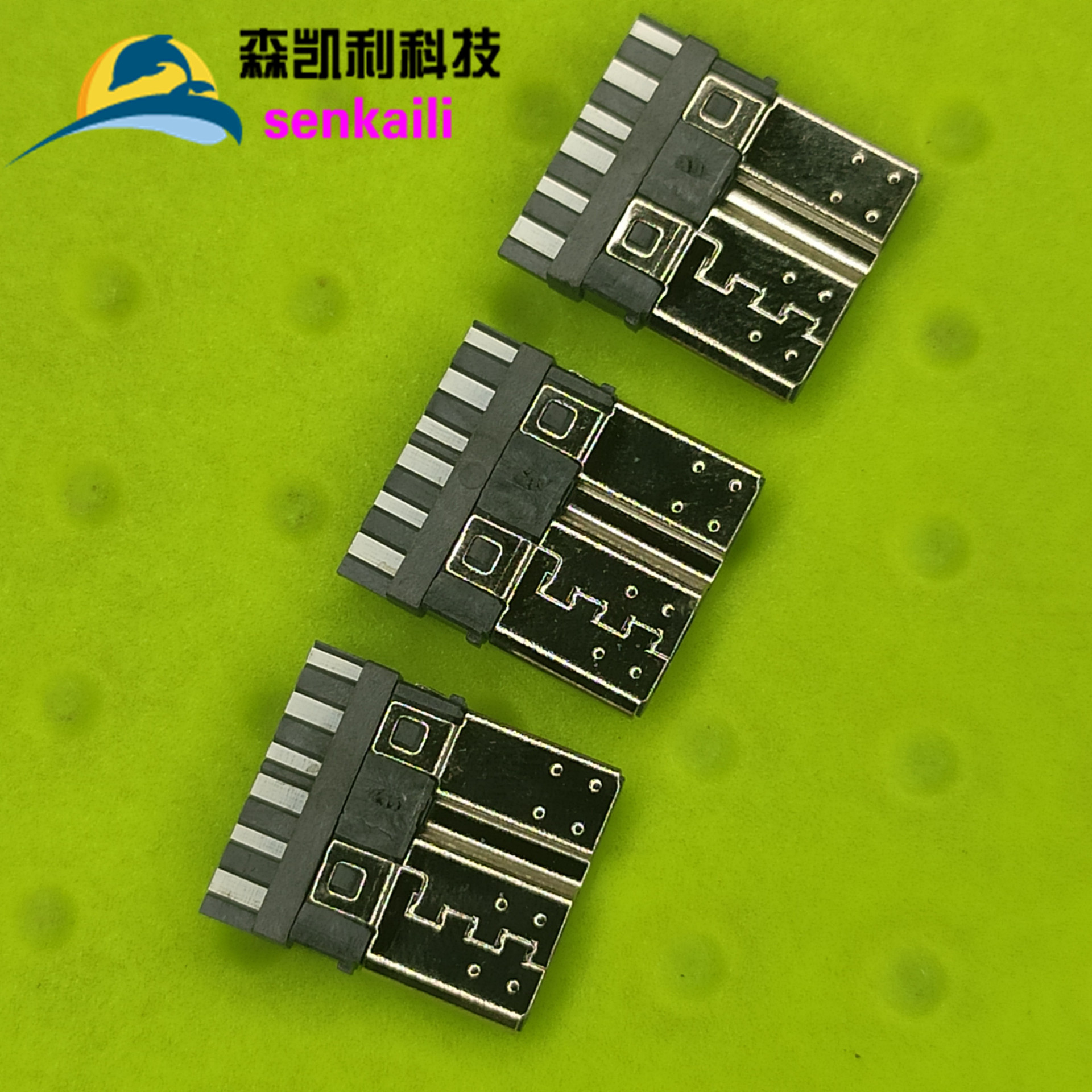 焊线式microusb30公头麦克10p180度双面焊线式麦克