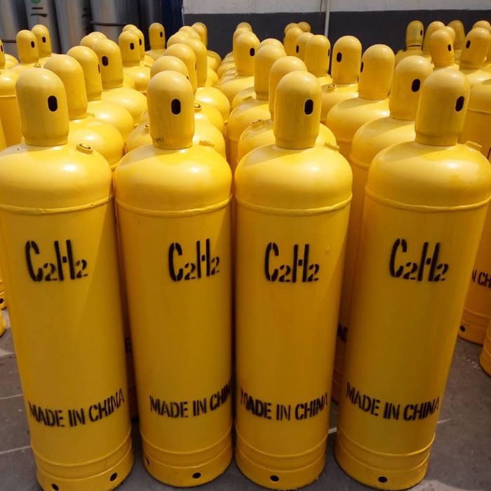 厂家直销乙炔钢瓶 无缝气瓶 40升 锰钢材质 带帽 质量保证