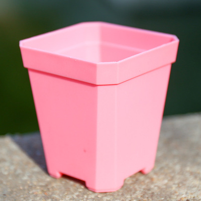 圆盆绿化简约塑料盆带孔模具黑红双色花盆通用大中小装饰花槽