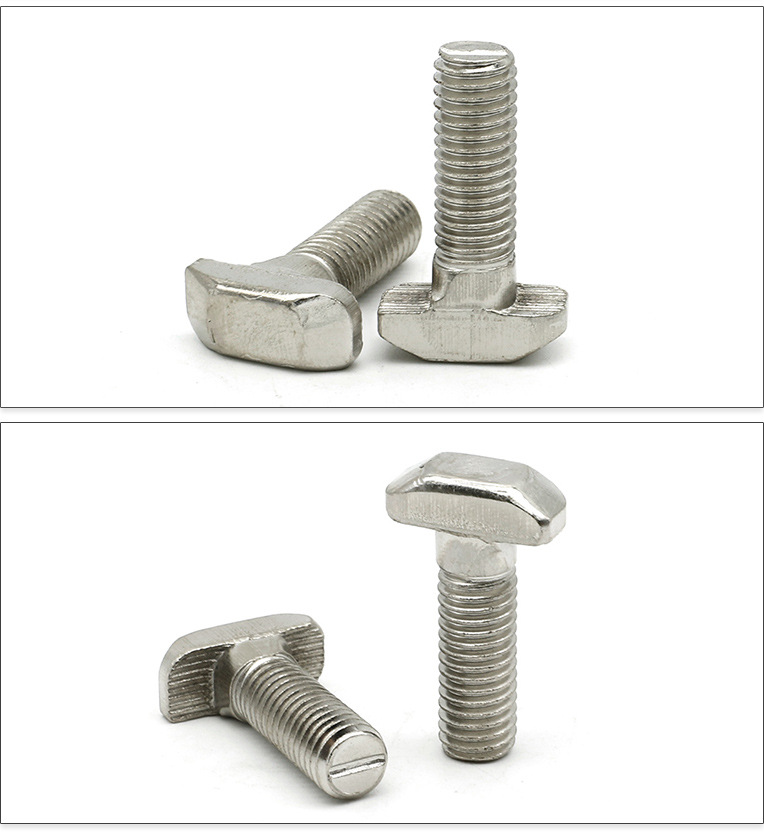 定做t型螺栓 t型螺丝 型材螺丝 镀镍梯形螺丝 m8*30