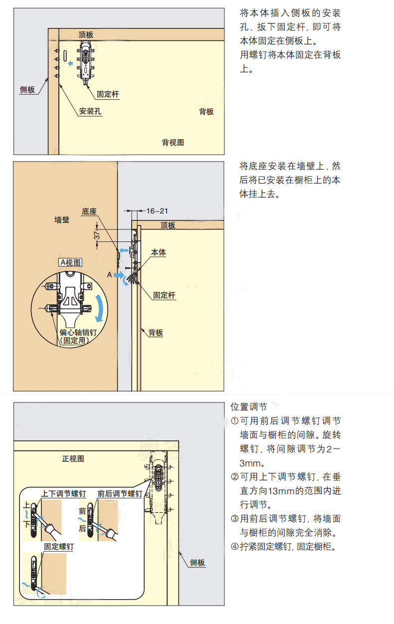 家具装饰柜,橱柜衣柜,书柜,电视地柜等悬挂式柜体功能:吊码隐藏安装
