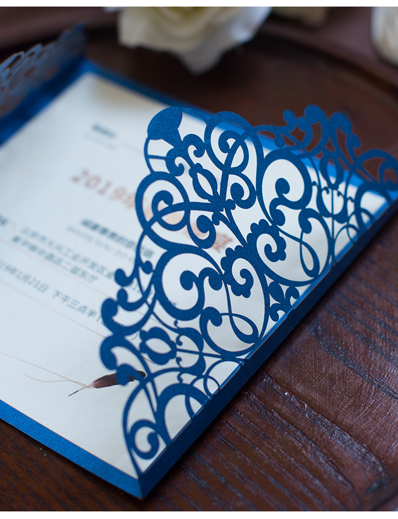 镂空请柬邀请函定制婚礼请帖欧式派对邀请卡生日邀请函会议邀请函