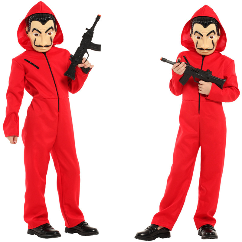 万圣节儿童服装 化妆舞会表演服劫犯b-0214 幼儿暴力搶劫男孩
