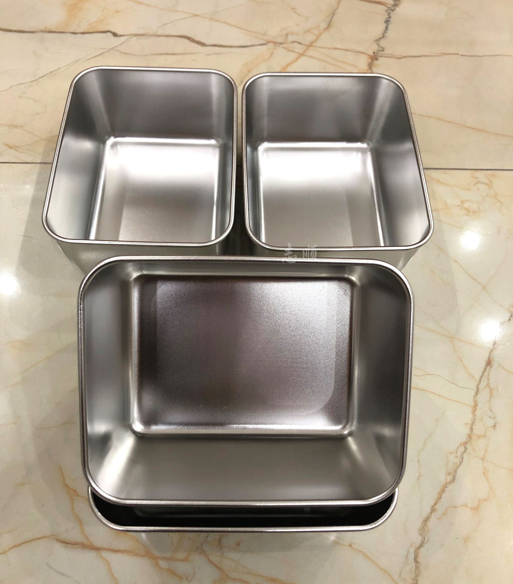 不锈钢调料盒 八格方盒食品展示盒 加厚调味盒 调味架日式味盒