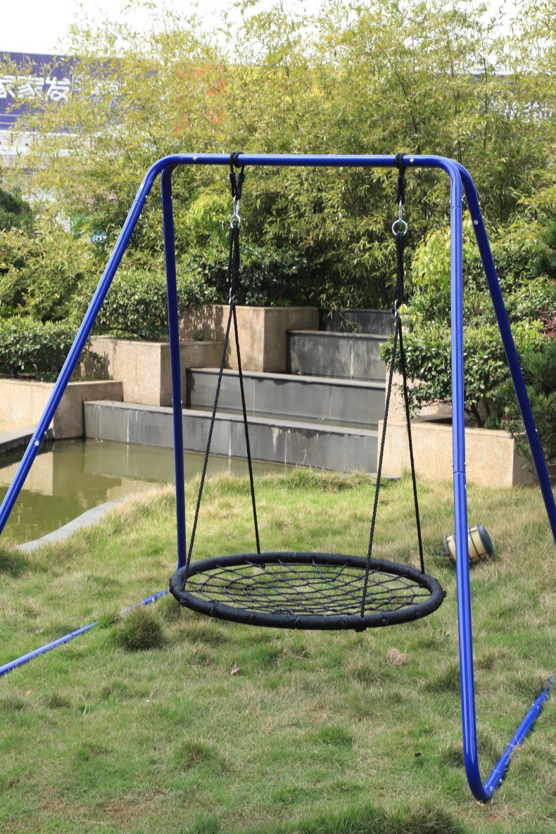 厂家直销新款户外儿童网状圆形秋千定制外贸爆款户外吊绳休闲秋千
