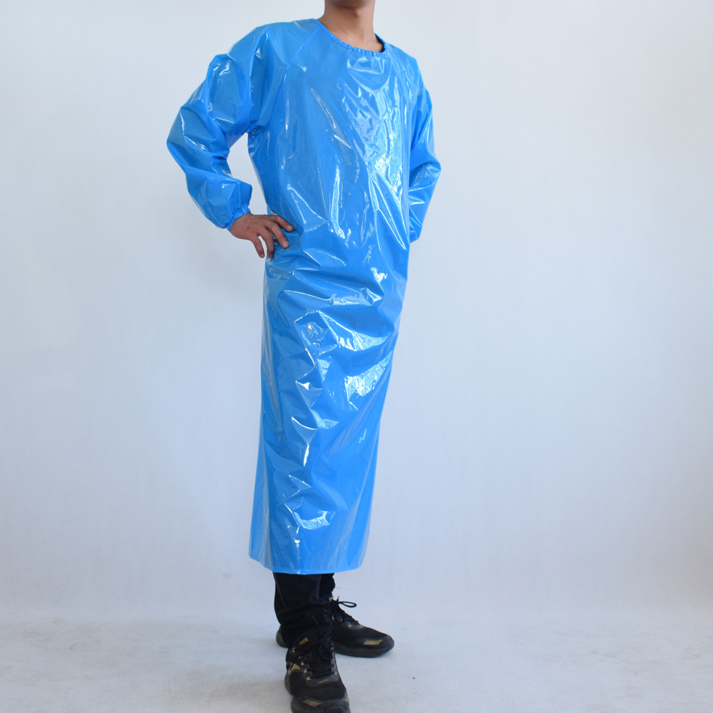 食品级tpu防水防油耐酸碱罩衣石材屠宰食品加工长袖反穿衣工作服