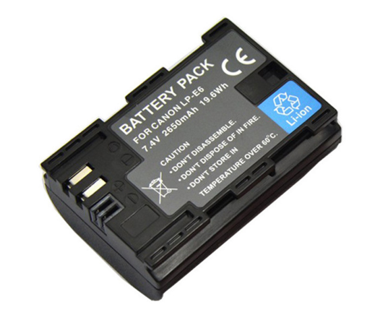 e6电池适用佳能lp-e6n相机电池mark3 5d4 6d2 7d2 80d 90d