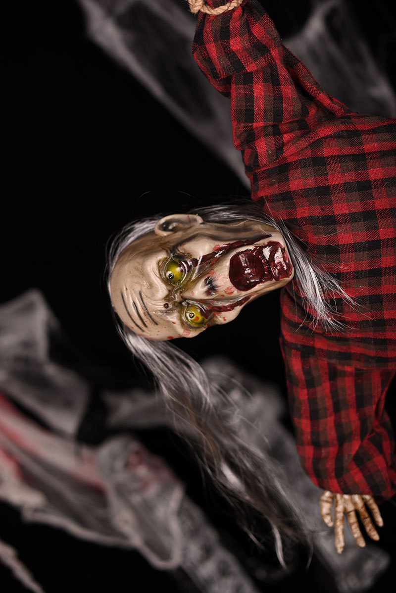 万圣节吊鬼惨叫吊死鬼鬼节密室鬼屋酒吧恐怖装饰道具发光发声骷髅