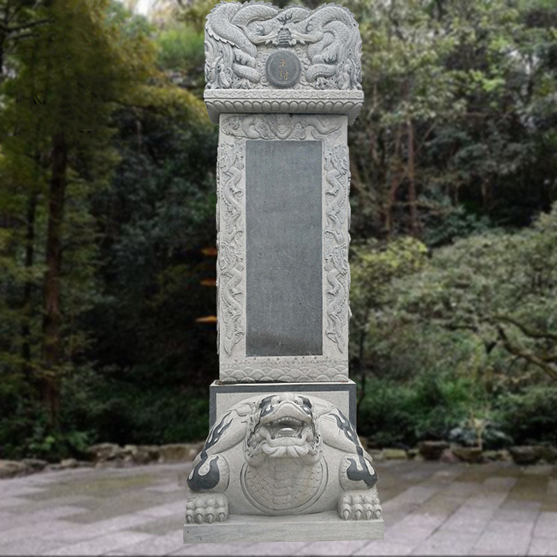 石雕青石龙头碑大理石龟驮碑户外寺庙墓地墓碑功德碑摆件动物雕刻