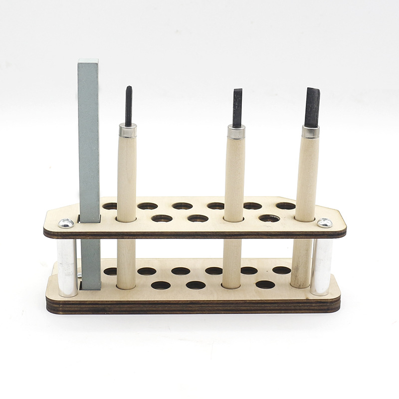 木质雕刻刀架核雕刀 手工美工刀橡皮章雕刻刀套装diy手动工具架
