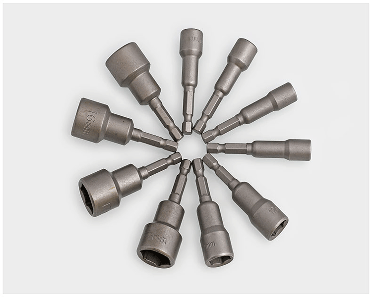 厂家批发m1/4-m18 外六角钻尾套筒 强磁螺丝套筒自攻钻尾螺丝风批