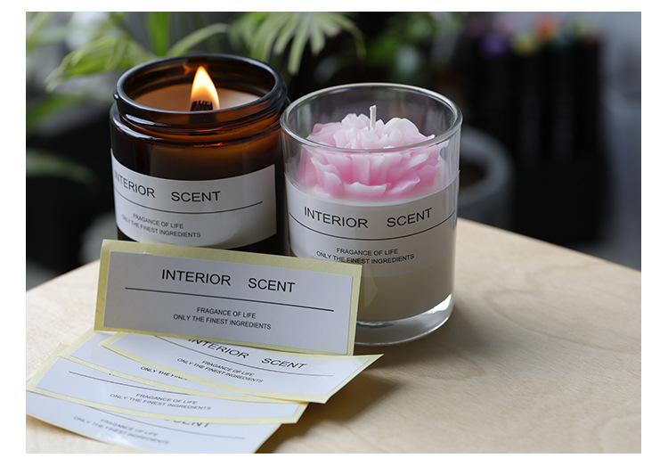 香薰蜡烛杯贴纸 蜡烛标签 英文贴纸 玻璃杯logo贴纸