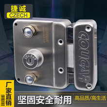 安得利门锁V88老式防盗门锁大门锁304不锈钢外装铁门锁木门超C级