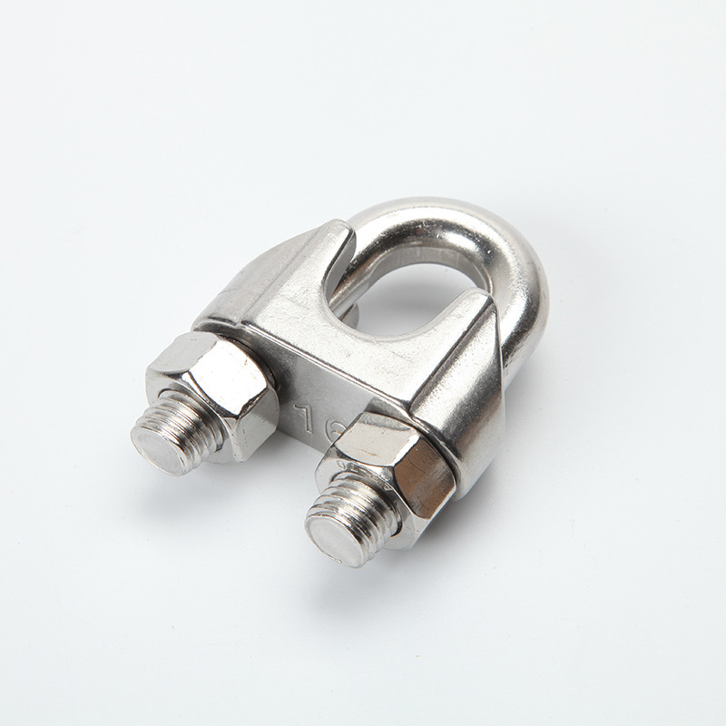 厂家供应304不锈钢卡头钢丝绳卡头 钢丝绳u型夹头锁扣绳扣螺栓