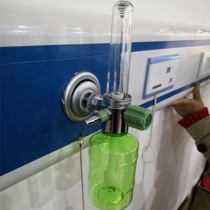医院医用浮标式氧气吸入器湿化瓶吸氧装置设备带氧气终端吸氧瓶