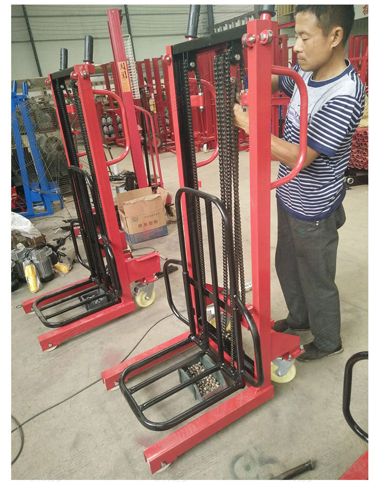 批发半自手动升高叉车液压车电动堆高车1吨2米3米堆垛搬运装卸