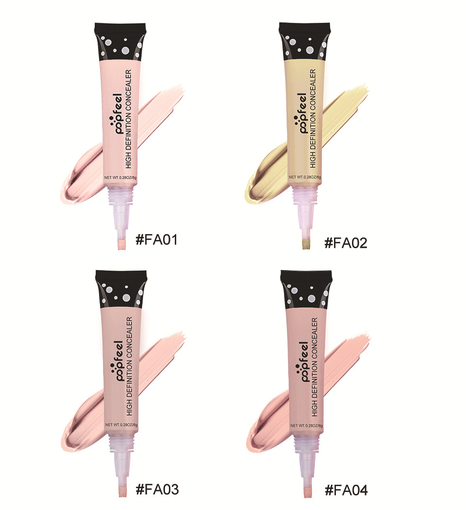 厂家直销外贸爆款 软管遮瑕膏 遮雀斑纹身痘印黑眼圈滋润保湿粉底