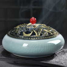 蚊香炉家用大号家用室内现代日式创意陶瓷盘香檀香蚊香盒