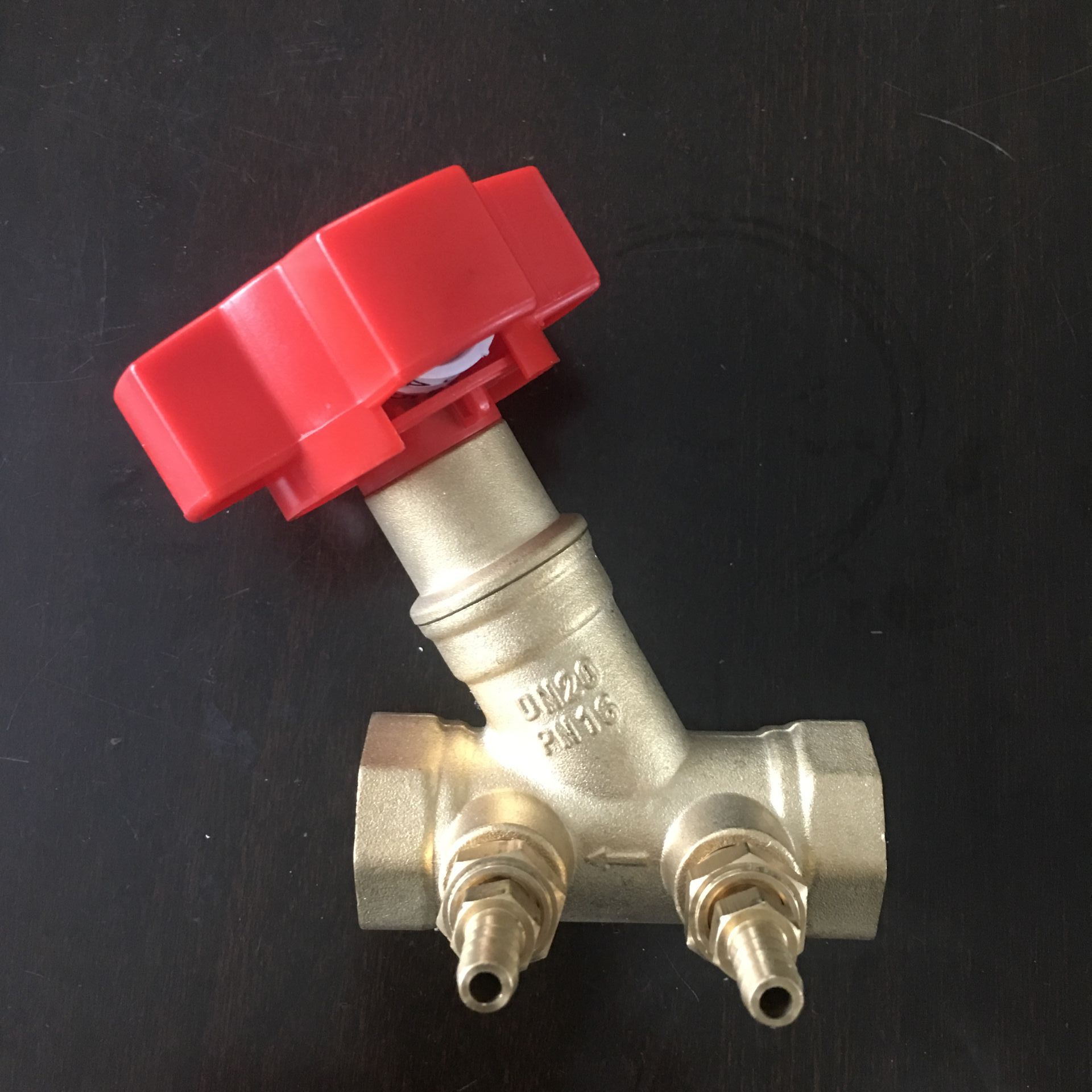 黄铜数字锁定平衡阀静态水力平衡阀调节阀带温气水动测温阀限流阀