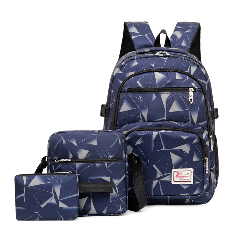 Men's Backpack Middle School Student Schoolbag Men's Fashion Trend Junior's Schoolbag High School Student College Students' Backpack Casual Bag