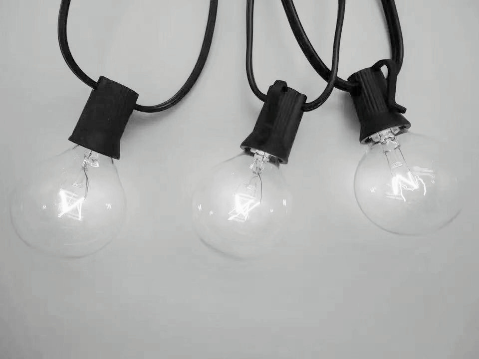 厂家直销英规 g40灯串 复古钨丝灯泡串e12庭院白炽灯泡