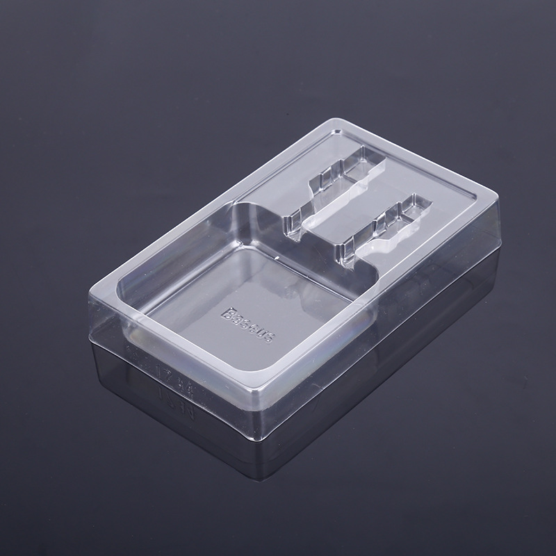 热销新款吸塑内衬pet定制生产pvc吸塑包装塑料内衬数据线内托盒子