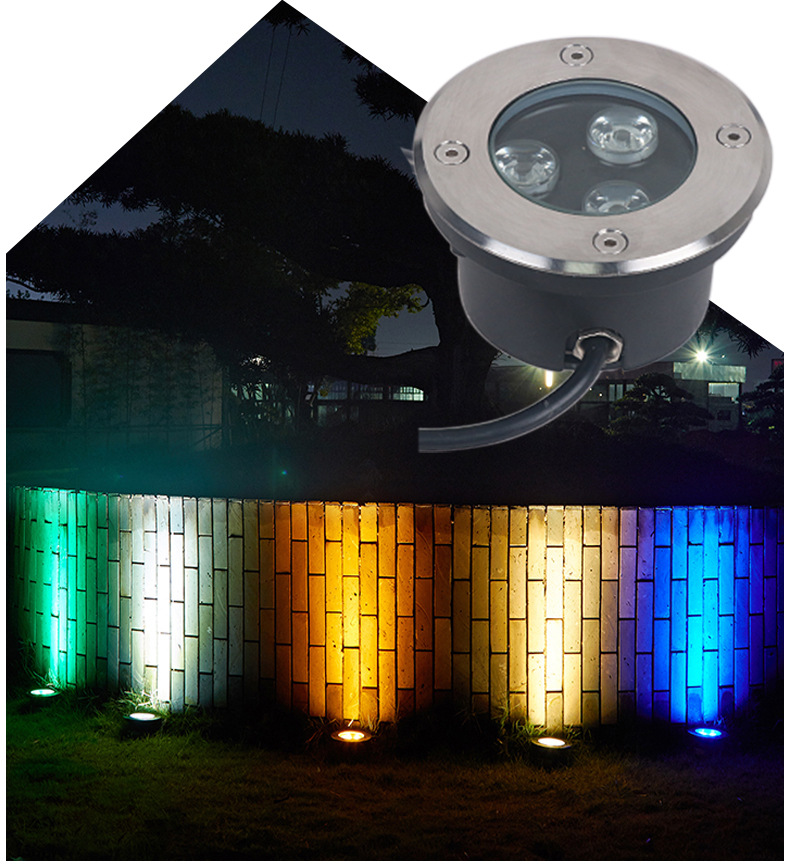 led超薄地埋灯 3w5w矮地灯户外防水瓷砖地板嵌入式地面射灯埋地灯