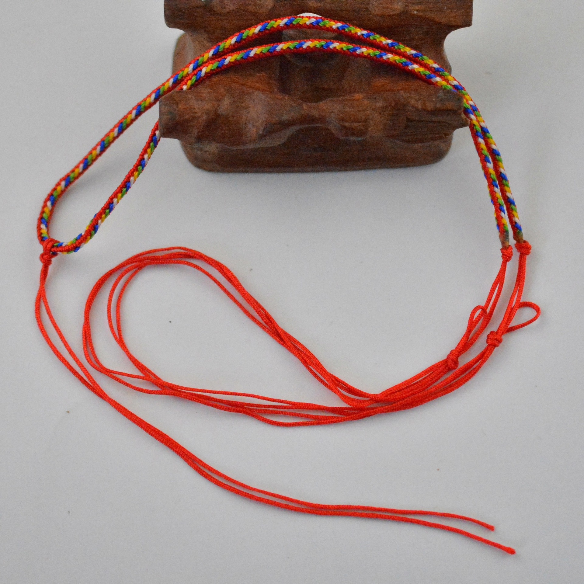 端午节五彩绳项链绳手工编织可调节彩色项链绳千眼菩提挂绳批发