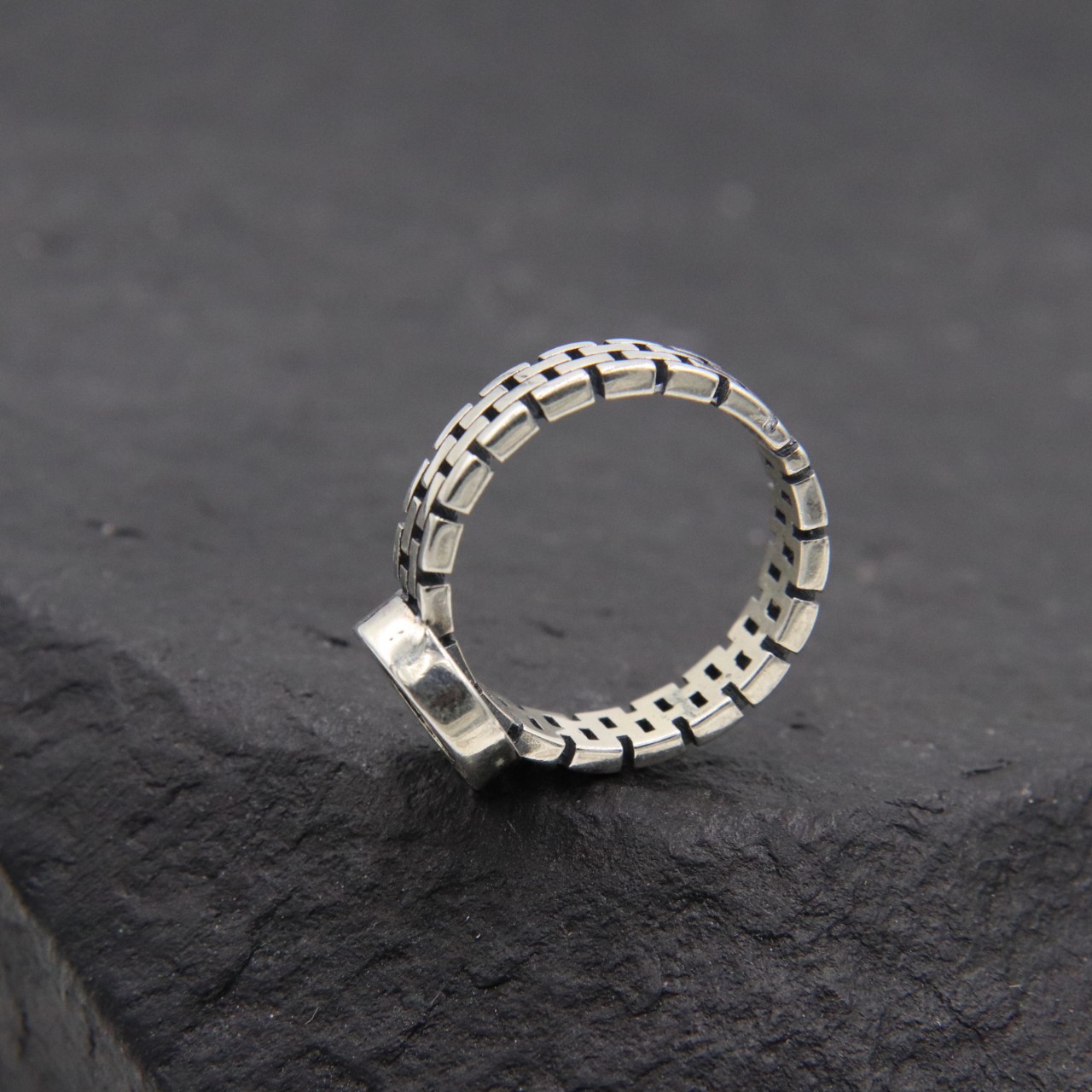 925纯银时光戒指女情侣戒指日韩潮学生简约网红情侣戒指时尚百搭