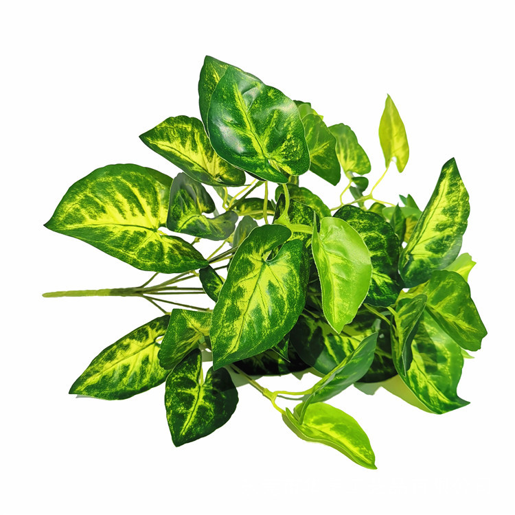 仿真绿植 金钱叶 圆桐叶 雪梨树叶树枝工程大树绿叶绿化造景插树