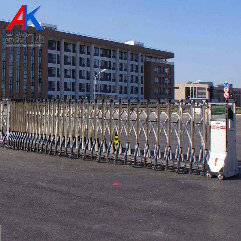 安装政府单位不锈钢自动伸缩门 别墅庭院伸缩门 企业用电动伸缩门