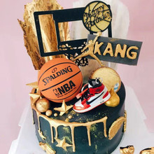 篮球鞋蛋糕装饰摆件 迷你篮球鞋模型 灌蓝高手男神生日蛋糕摆件