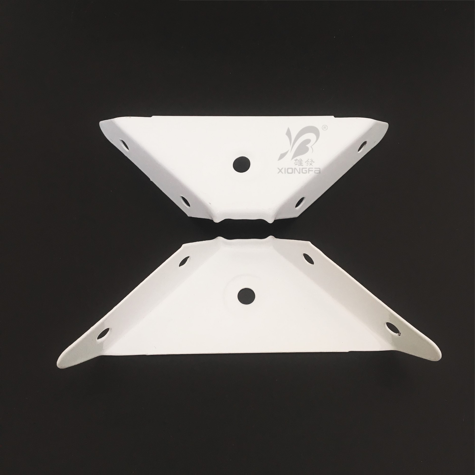 厂家直销 三面固定床角撑烤白漆三角吊码 吊柜角码橱柜连接件批发