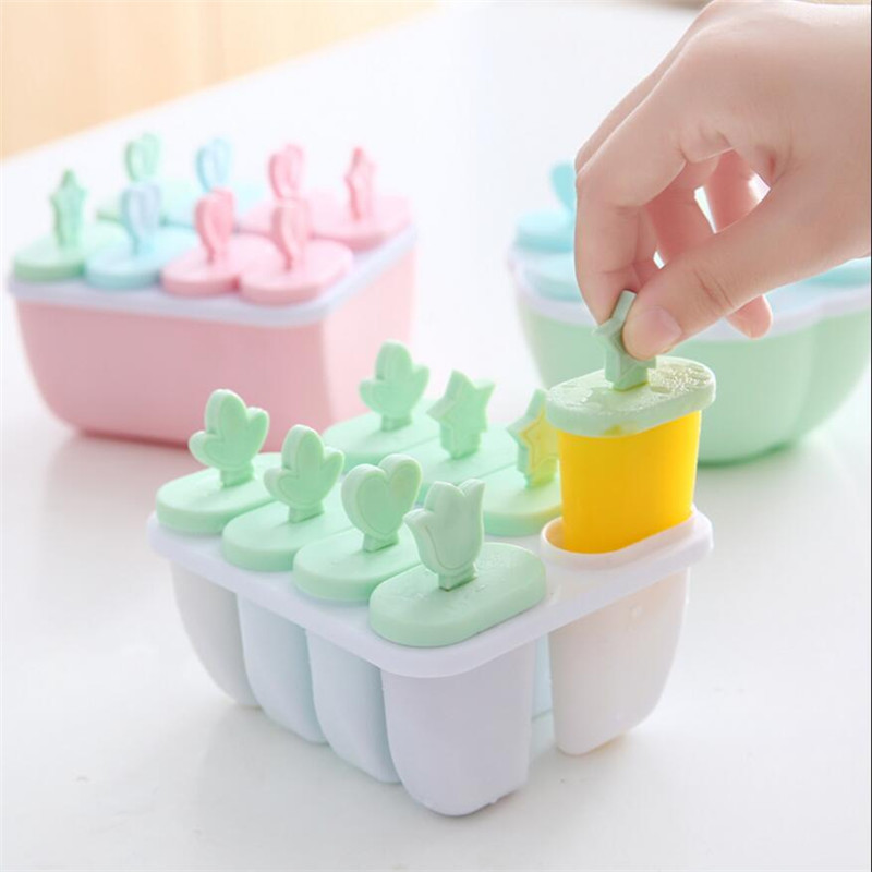 Square Ice-Cream Mould Household Make Popsicles Ice Candy Popsicle Ice Cream Frozen Ice Box Ice Cream Ice Tray Home Ice Tray Popsicle