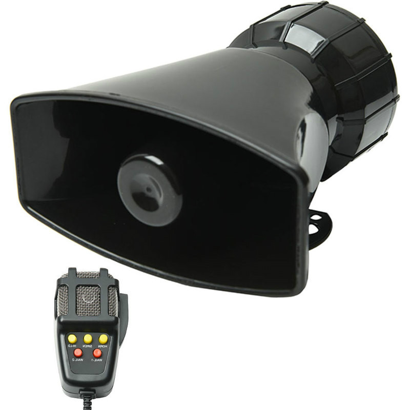 汽车3音5音7音用500车载五音喊话警报喇叭游艇12v喊话器报警喇叭