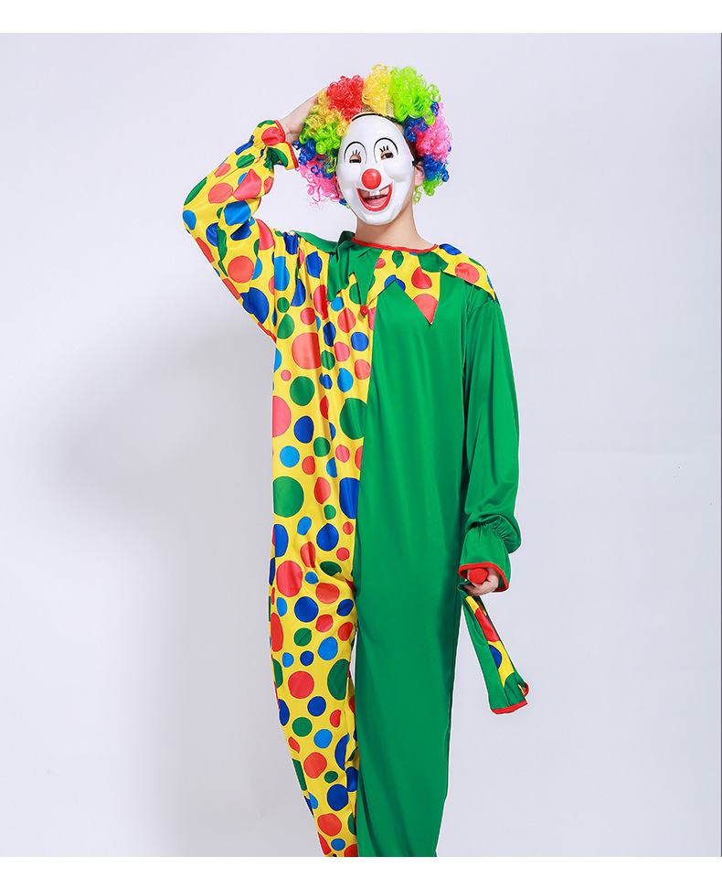 现货万圣节小丑服装 成人小丑服饰男女马戏团表演服节日演出装扮