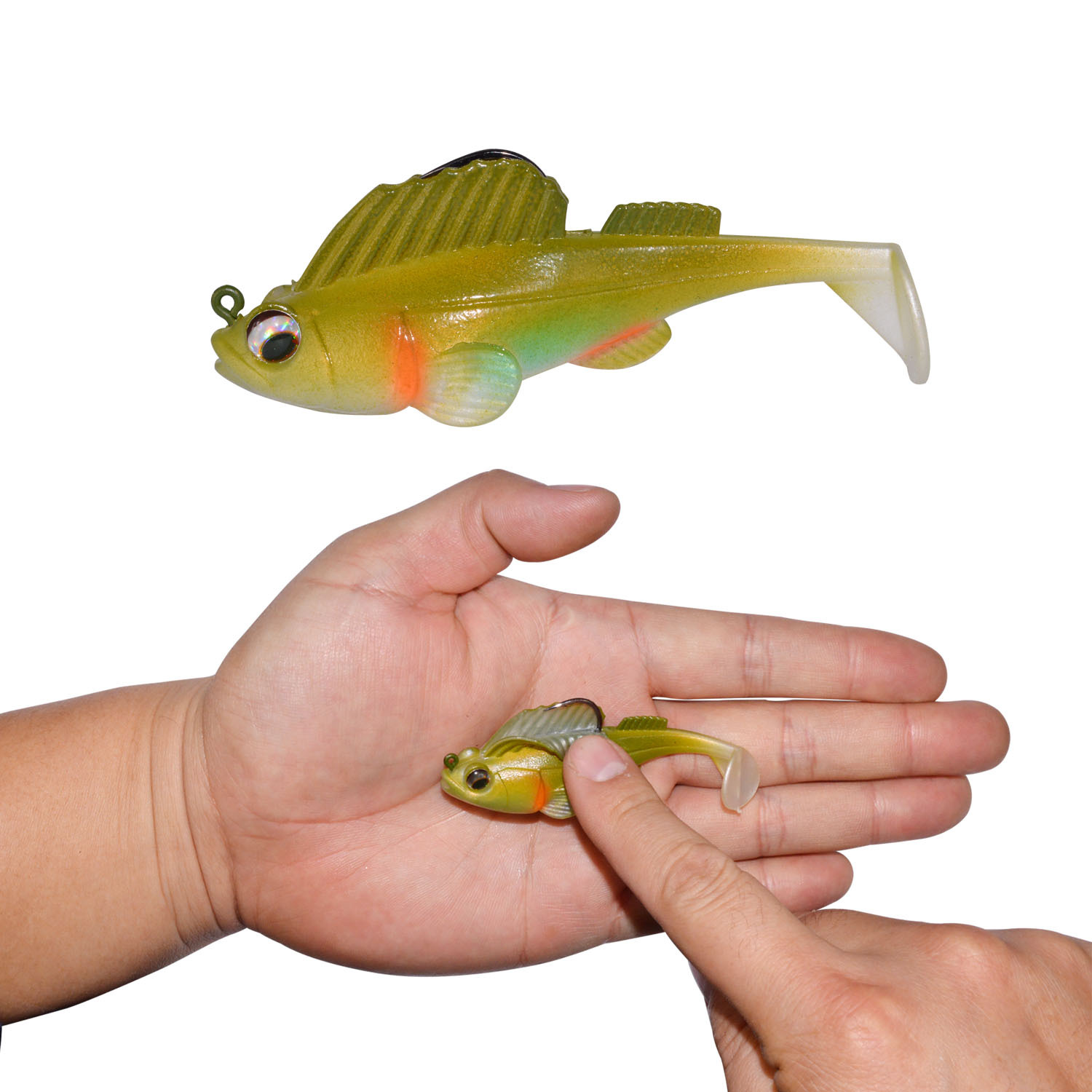 跳跳鱼路亚饵 软虫 软饵 黑金刚鱼钩 包铅鱼 防挂饵75mm/13g