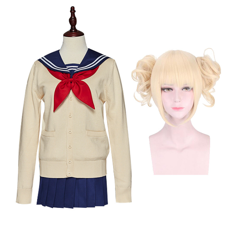 渡我被身子cos病号服 我的英雄英雄学院cosplay服装jk校服假发