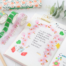 创意花瓣和纸胶带diy 可撕贴画创意日本拼贴手账装饰贴纸