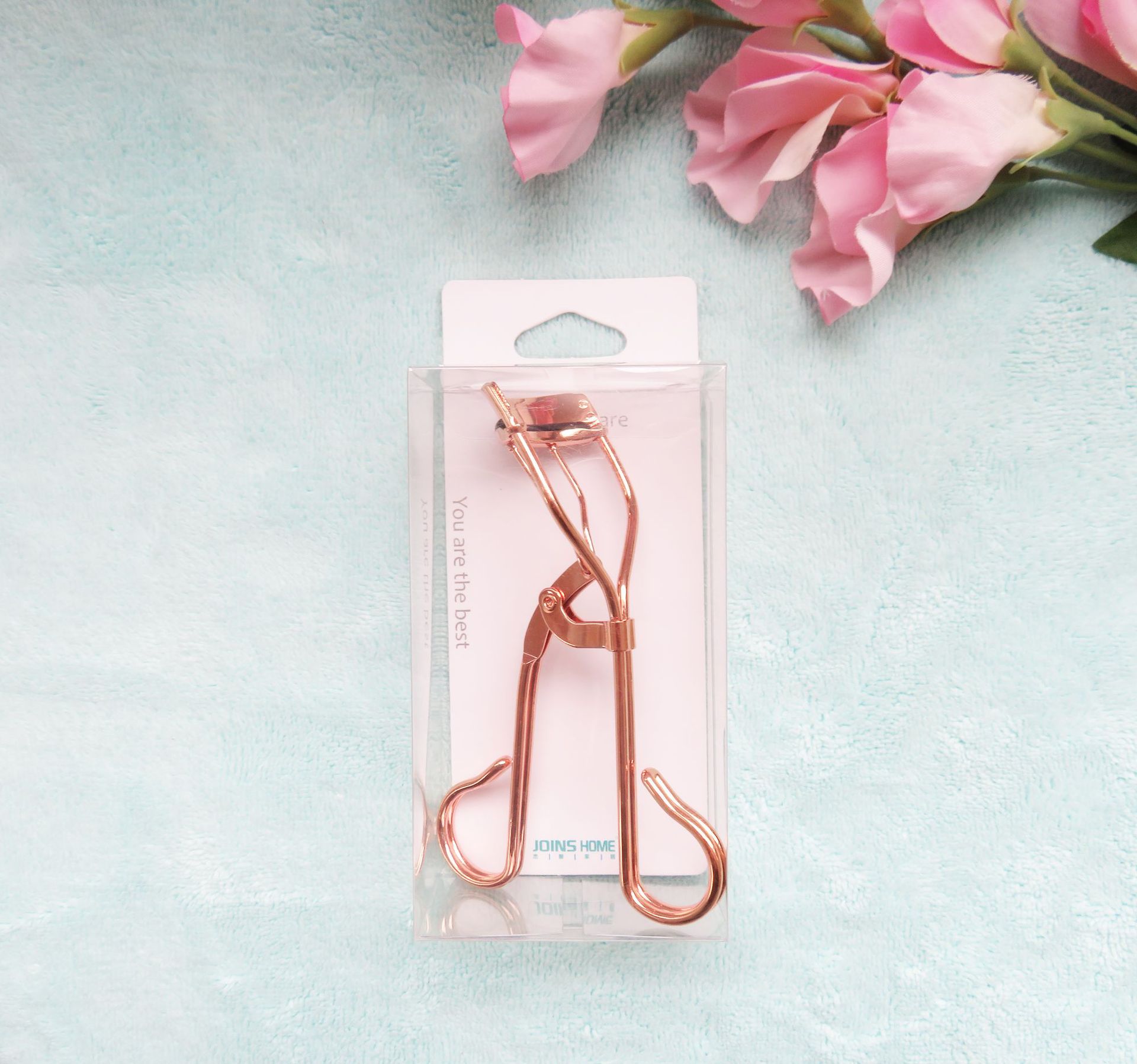 x6玫瑰金色睫毛夹美妆工具化妆品店精品连锁店小数量可换客户纸卡