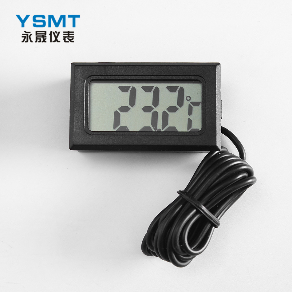 厂家直销迷你嵌入式电子数显华氏温度计鱼缸冰箱水温表防水tpm10