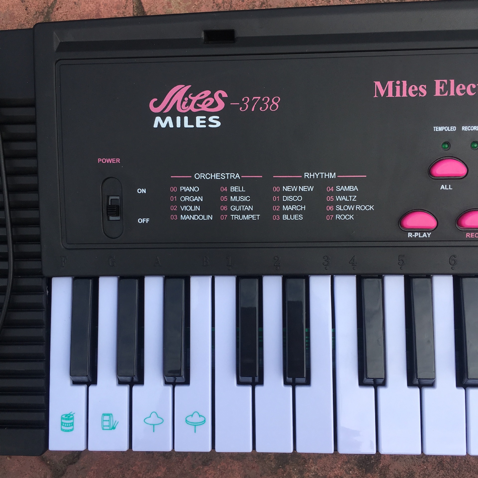 44键儿童电子琴多功能可充电弹奏小钢琴初学者带麦克风女孩批发