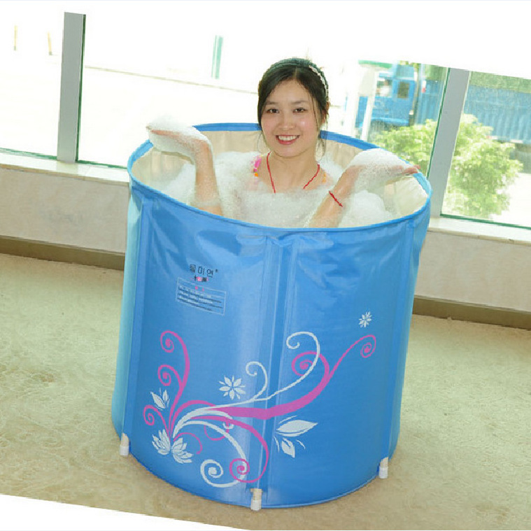 厂家直销水美颜折叠浴桶成人泡澡桶家用折叠浴缸批发