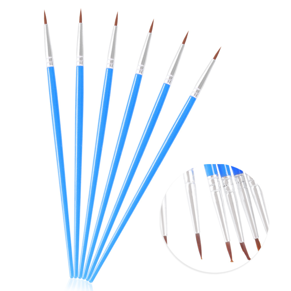 儿童diy绘画勾线笔数字油画笔塑料杆尼龙勾线笔水彩画颜料描边笔