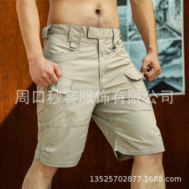 Best-Selling Ix7 City Tactic Shorts Outdoor Work Clothes Shorts Men's Tactical Pants Checked Cloth Fabric Self-Produced and Self-Sold