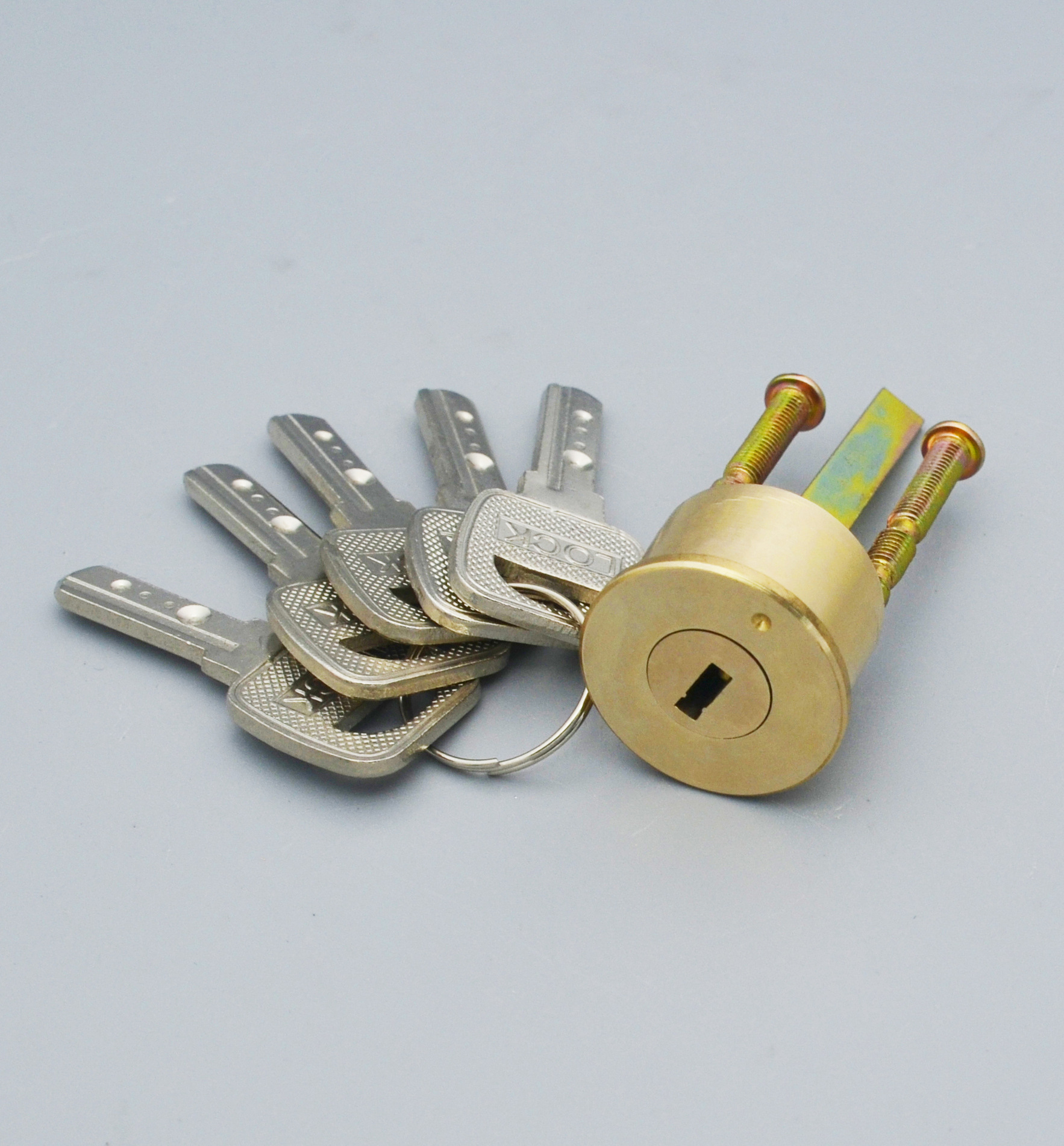 外装门锁一字铜单头 出租屋房门锁锁头批发定制老式铁门锁铜锁芯