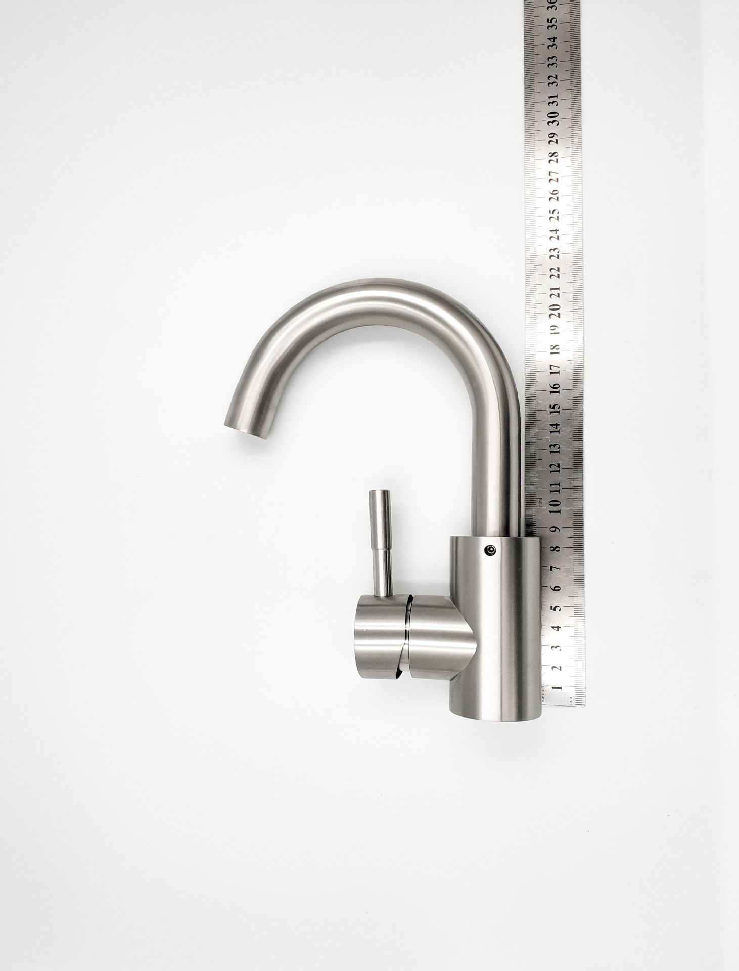 冷热sus304水龙头 不锈钢厨房三通小弯低矮款迷你面盆龙头