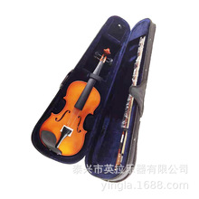 厂家批发全木质小提琴实木普及小提琴初学练习小提琴送三角琴盒